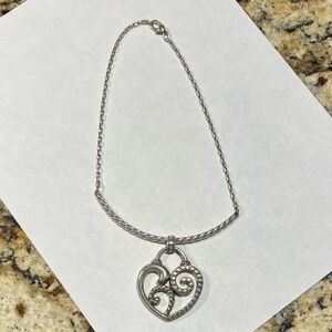 Brighton Twisted Silver Heart Necklace